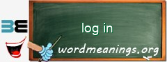 WordMeaning blackboard for log in